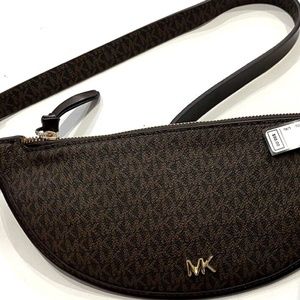 Michael Kors Reversible Belt Crossbody Bag, Brown Leather, New with Tags, S/M